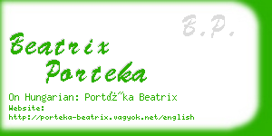 beatrix porteka business card